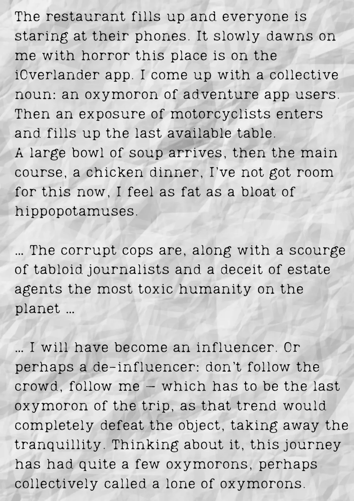 page from book with section overusing collective nouns